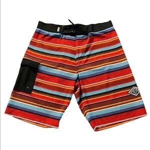 FATAL - Mens striped board shorts size 34